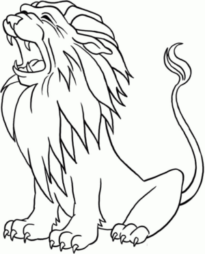 Disegno di leone da stampare e colorare 57
