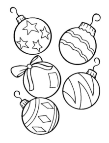 Disegno di palla di Natale da stampare e colorare 48
