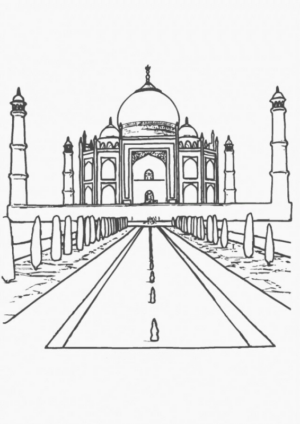 Disegno di monumento famoso da stampare e colorare 4