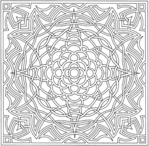 Disegno di mandala da stampare e colorare 1094