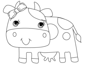 Disegno di mucca da stampare e colorare 109