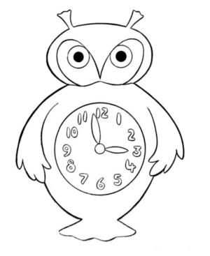 Disegno di orologio da stampare e colorare 2
