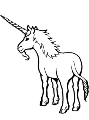 Disegno di unicorno da stampare e colorare 118