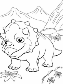 Disegno di Triceratopo da stampare e colorare 63