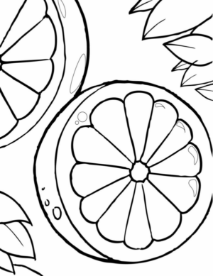 Disegno di limone da stampare e colorare 7