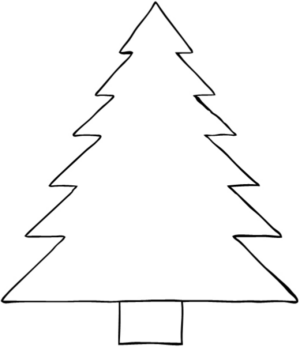 Disegno di albero di Natale da stampare e colorare 4