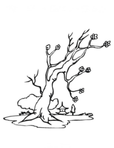 Disegno di albero da stampare e colorare 109