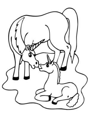 Disegno di unicorno da stampare e colorare 132