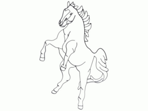 Disegno di cavallo da stampare e colorare 57