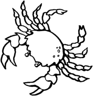 Disegno di granchio da stampare e colorare 27