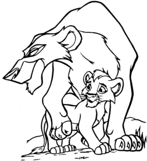 Disegno di leone da stampare e colorare 59