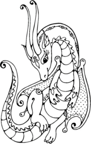 Disegno di dragone da stampare e colorare 90