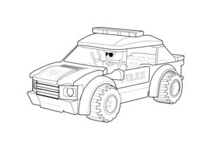Disegno di auto della polizia da stampare e colorare 9 Disegno di auto della polizia da stampare e colorare 9