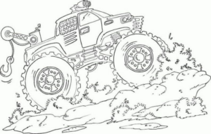 Disegno di mezzo da lavoro da stampare e colorare 110
