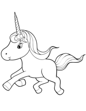 Disegno di unicorno da stampare e colorare 102