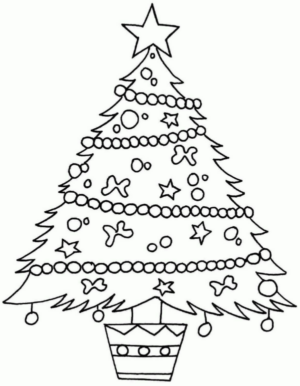 Disegno di albero di Natale da stampare e colorare 217