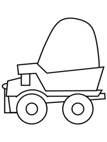 Disegno di mezzo da lavoro da stampare e colorare 72
