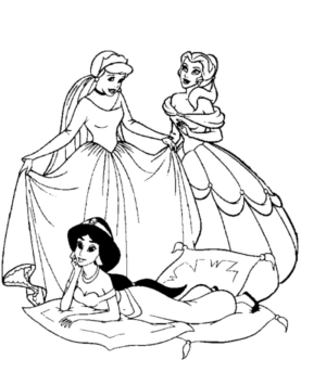 Disegno di Tutte le principesse Disney da stampare e colorare 103