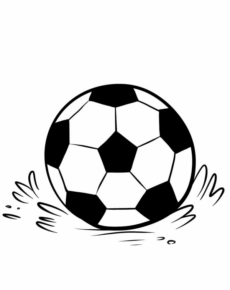 Disegno di pallone da stampare e colorare