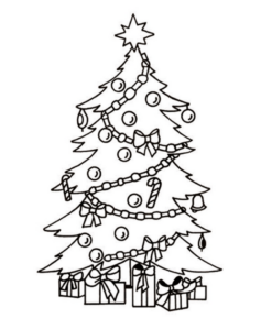 Disegno di albero di Natale da stampare e colorare 52