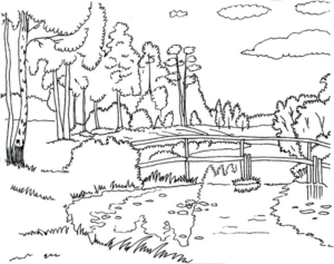 Disegno di paesaggio da stampare e colorare 83