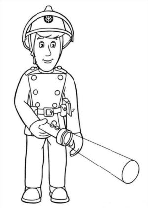 Disegno di pompiere da stampare e colorare 30