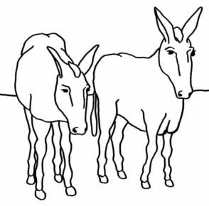 Disegno di asino da stampare e colorare 21