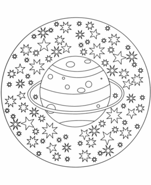Disegno di pianeta da stampare e colorare 22