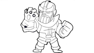Disegno di Thanos da stampare e colorare