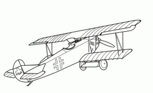 Disegno di aereo militare da stampare e colorare 3