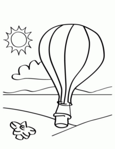 Disegno di mongolfiera da stampare e colorare 26