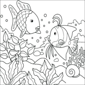Disegno di pesce da stampare e colorare 135