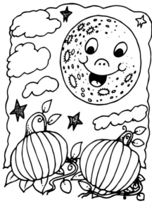 Disegno di zucca di Halloween da stampare e colorare 119