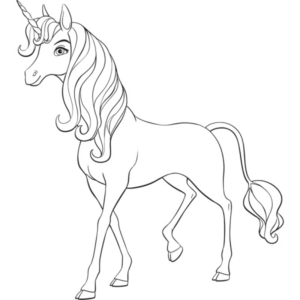 Disegno di unicorno da stampare e colorare 168
