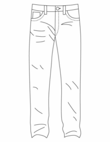 Disegno di pantalone da stampare e colorare 6