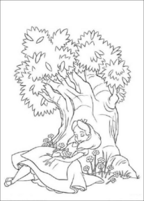 Disegno di Alice nel paese delle meraviglie da stampare e colorare 21