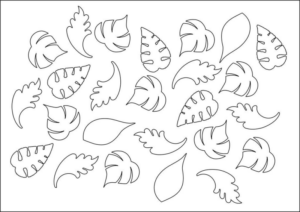 Disegno di foglia da stampare e colorare 210