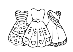 Disegno di vestito da donna da stampare e colorare 23