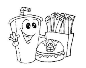 Disegno di fast food da stampare e colorare 7