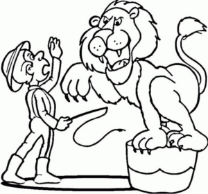 Disegno di leone da stampare e colorare 64