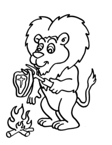 Disegno di leone da stampare e colorare 58