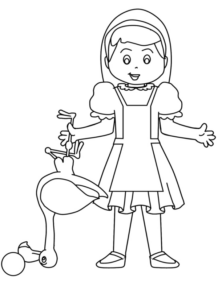 Disegno di Alice nel paese delle meraviglie da stampare e colorare 19