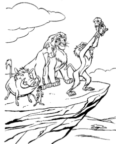 Disegno di Re Leone da stampare e colorare 52