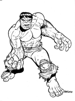 Disegno di Hulk da stampare e colorare 120