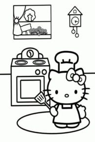 Disegno di Hello Kitty da stampare e colorare 215