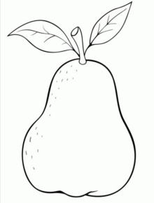 Disegno di pera da stampare e colorare 5