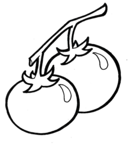 Disegno di pomodoro da stampare e colorare 7