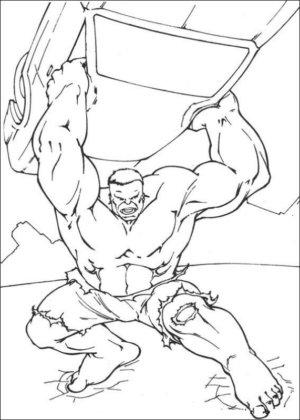 Disegno di Hulk da stampare e colorare 35