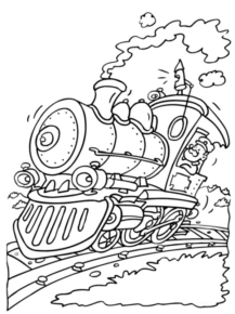 Disegno di treno da stampare e colorare 43
