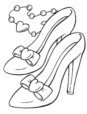 Disegno di scarpa da stampare e colorare 22